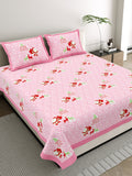 Pink Kids Cartoon Play Bedsheet