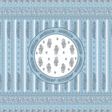 Mint Floral Round Pattern Bedsheet