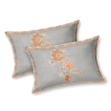Grey Blossom Elegance Bedsheet