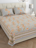Grey Blossom Elegance Bedsheet