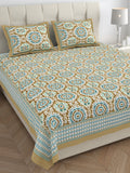 Golden Aura Mandala Bedsheet