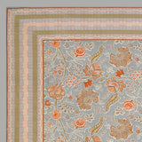 Grey Blossom Elegance Bedsheet