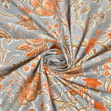 Grey Blossom Elegance Bedsheet