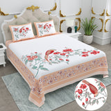 Grey Blossom Garden Bedsheet