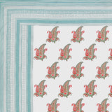 Aqua Paisley Elegance Bedsheet