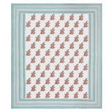 Aqua Paisley Elegance Bedsheet