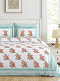 Aqua Paisley Elegance Bedsheet