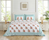 Aqua Paisley Elegance Bedsheet