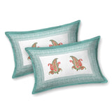 Aqua Paisley Elegance Bedsheet