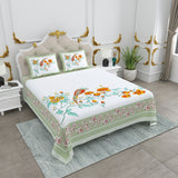 Peach Majestic Bird Bedsheet
