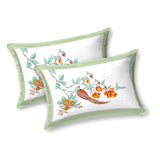 Peach Majestic Bird Bedsheet