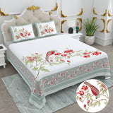 Pink Majestic Bird Bedsheet