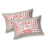 Crimson Bloom Elephant Patchwork Bedsheet