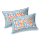 Orange Ikat Breeze Bedsheet Set