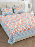 Orange Ikat Breeze Bedsheet Set