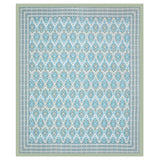 Mint Breeze Ethnic Ikat Bedsheet
