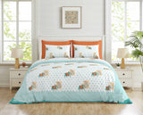 Turquoise Elephant Polka Bedsheet