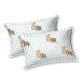 Turquoise Elephant Polka Bedsheet