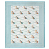 Turquoise Elephant Polka Bedsheet