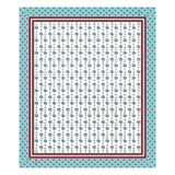 Aqua Bloom Vine Printed Bedsheet