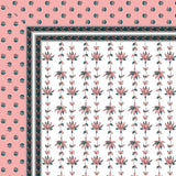 Peach Bloom Vine Printed Bedsheet