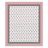 Peach Bloom Vine Printed Bedsheet