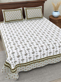 Grey Bloom Vine Printed Bedsheet