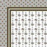 Grey Bloom Vine Printed Bedsheet