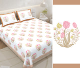 Orange  Garden Bedsheet