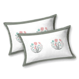 Grey Tulip Bloom Bedsheet