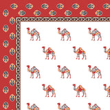 Red Camel Jaipuri Printed Bedsheet