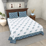 Blue Camel Jaipuri Printed Bedsheet