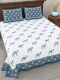 Blue Camel Jaipuri Printed Bedsheet