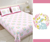 Peach Tulip Bloom Bedsheet