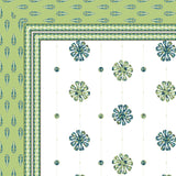 Green Floral Charm Printed Bedsheet