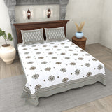 Floral Charm Grey Bedsheet