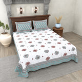 Bloom Vine Aqua Bedsheet
