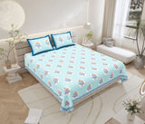 Pink Bunny Garden Bedsheet