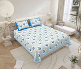 Cream Bunny Blossom Bedsheet