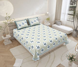 Peach Palm Paradise Bedsheet