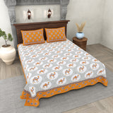 Amber Camel Circle Print Bedsheet