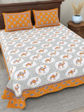 Amber Camel Circle Print Bedsheet