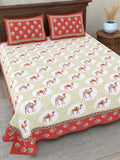 Ruby Camel Circle Print Bedsheet