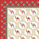 Ruby Camel Circle Print Bedsheet