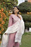 MANUKUNJ PINK GOTA COTTON SUIT SET