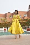 MANUKUNJ YELLOW AND RANI SUIT SET