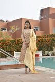 MANUKUNJ TEAL YELLOWISH SUIT SET