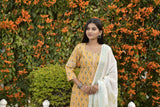 MANUKUNJ WOMEN YELLOWISH SUIT SET