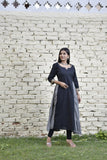MANUKUNJ BLACK TIER DRESS