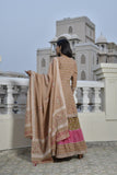 MANUKUNJ BROWN PRINTED SHARARA SUIT SET